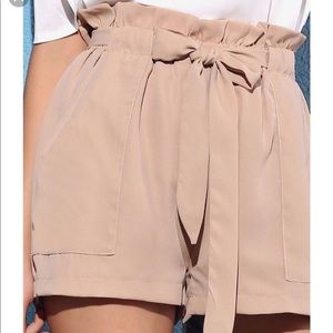 💋 Brand New Paper Bag Waist Pink Shorts Size 3X